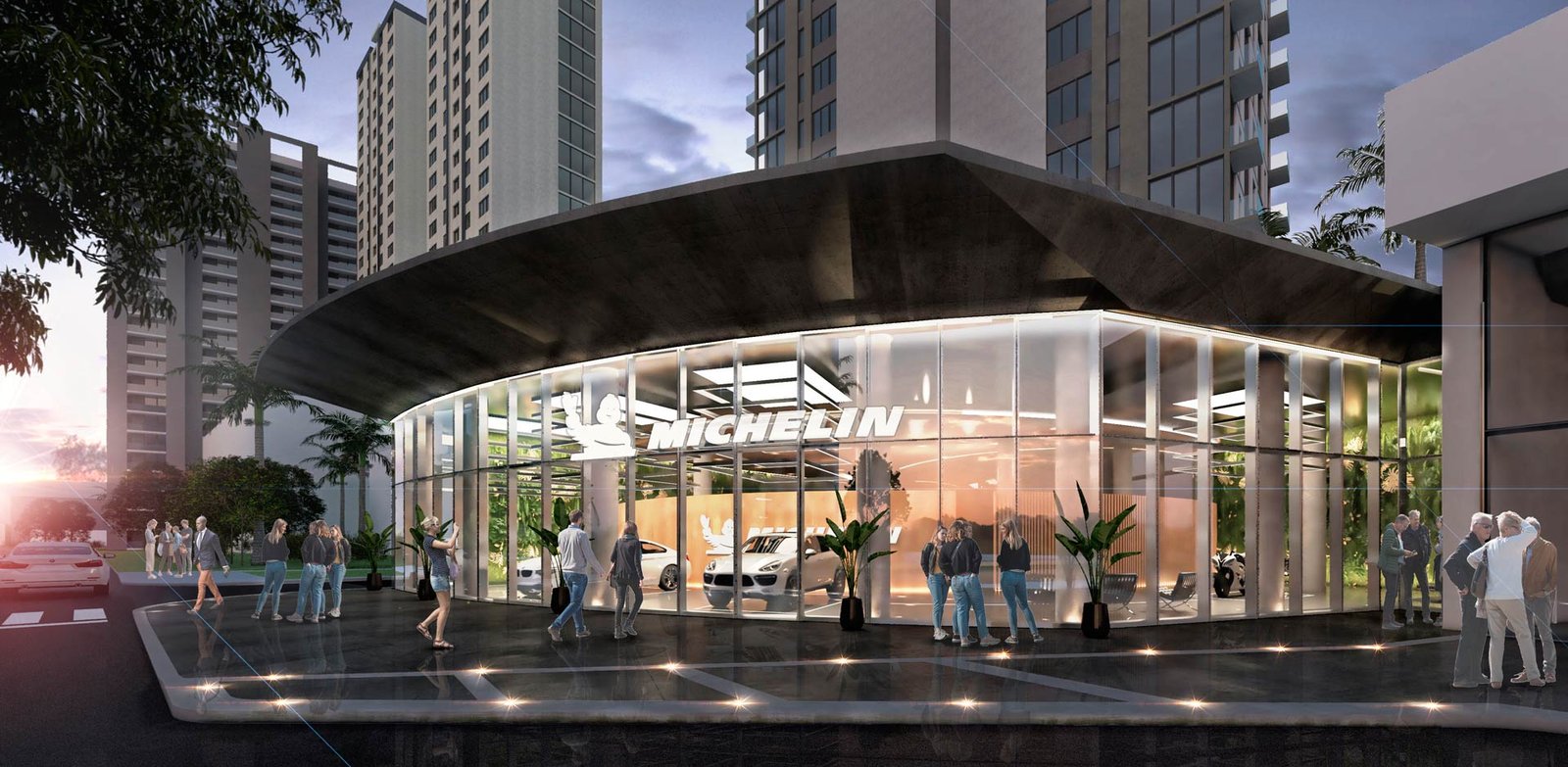 Centro de Servicios Michelín - CABA, Puerto Madero, Torres SLS